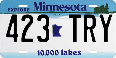 MN license plate 423TRY