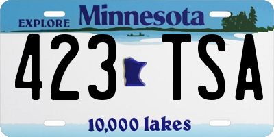 MN license plate 423TSA