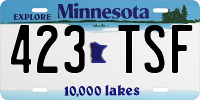 MN license plate 423TSF
