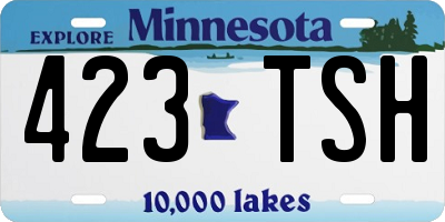 MN license plate 423TSH