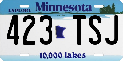 MN license plate 423TSJ