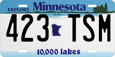 MN license plate 423TSM