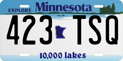 MN license plate 423TSQ