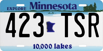 MN license plate 423TSR