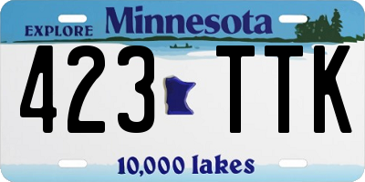 MN license plate 423TTK