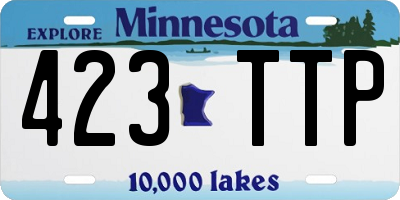 MN license plate 423TTP