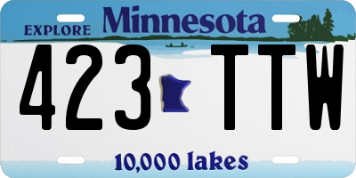 MN license plate 423TTW