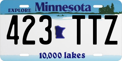 MN license plate 423TTZ