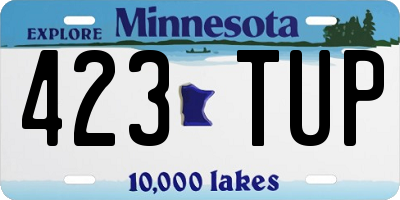 MN license plate 423TUP