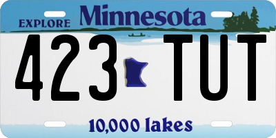 MN license plate 423TUT