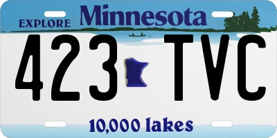 MN license plate 423TVC