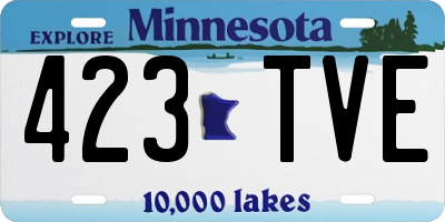 MN license plate 423TVE