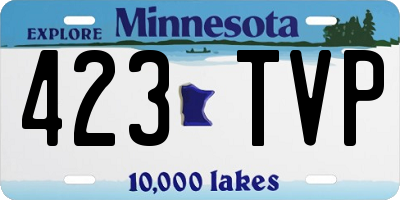 MN license plate 423TVP