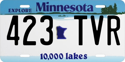 MN license plate 423TVR