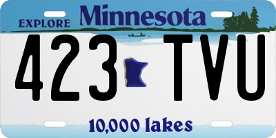 MN license plate 423TVU
