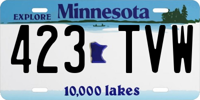 MN license plate 423TVW