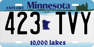 MN license plate 423TVY