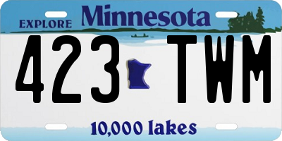 MN license plate 423TWM