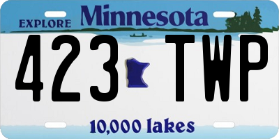 MN license plate 423TWP