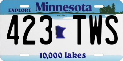 MN license plate 423TWS