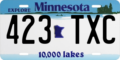 MN license plate 423TXC