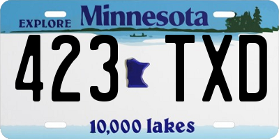 MN license plate 423TXD