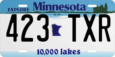 MN license plate 423TXR