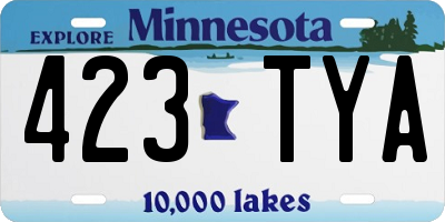 MN license plate 423TYA