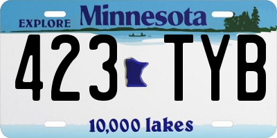 MN license plate 423TYB