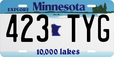 MN license plate 423TYG