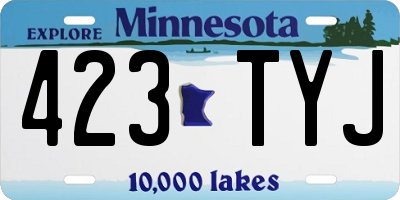 MN license plate 423TYJ
