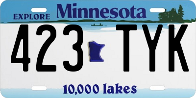 MN license plate 423TYK