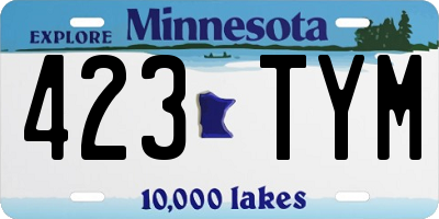 MN license plate 423TYM