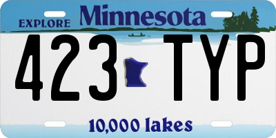 MN license plate 423TYP