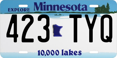MN license plate 423TYQ
