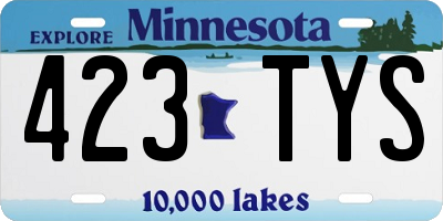 MN license plate 423TYS