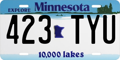 MN license plate 423TYU
