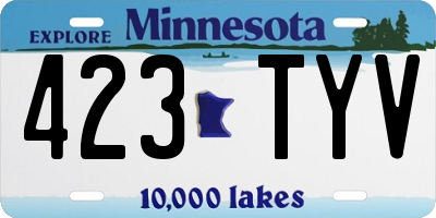 MN license plate 423TYV