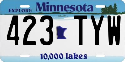 MN license plate 423TYW