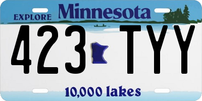 MN license plate 423TYY