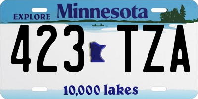MN license plate 423TZA