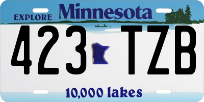 MN license plate 423TZB