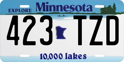 MN license plate 423TZD