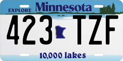MN license plate 423TZF