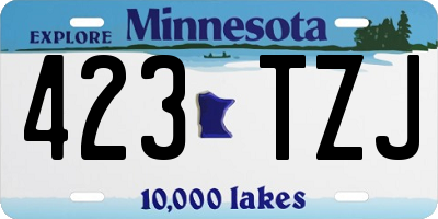 MN license plate 423TZJ