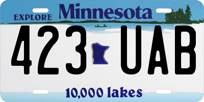 MN license plate 423UAB