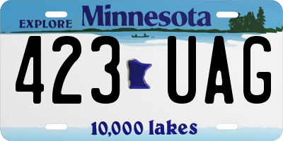 MN license plate 423UAG