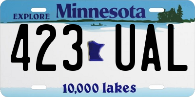 MN license plate 423UAL