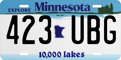 MN license plate 423UBG