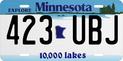 MN license plate 423UBJ